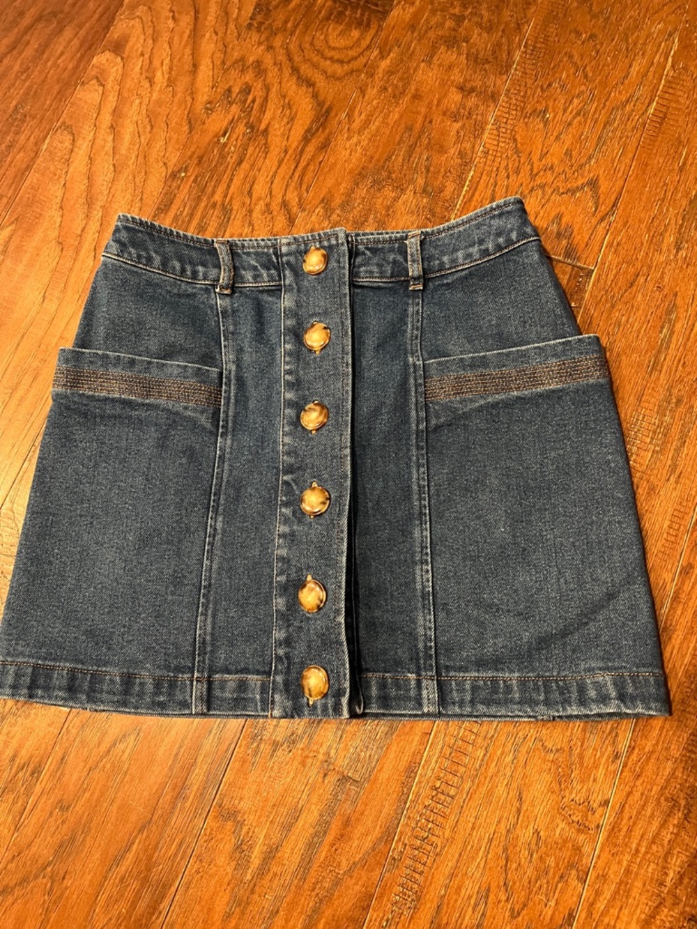 Sezane Alison Denim Skirt | 36